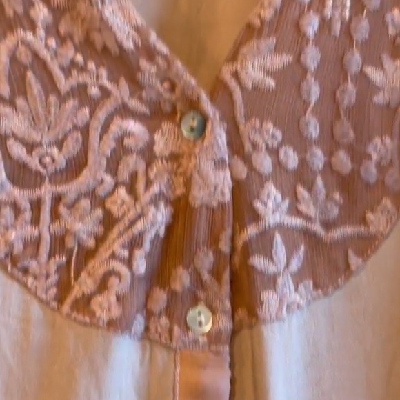 Anthropologie Tiny Talia Blouse Peplum Top in Dusty Blush Rose Size Medium - Picture 2 of 5